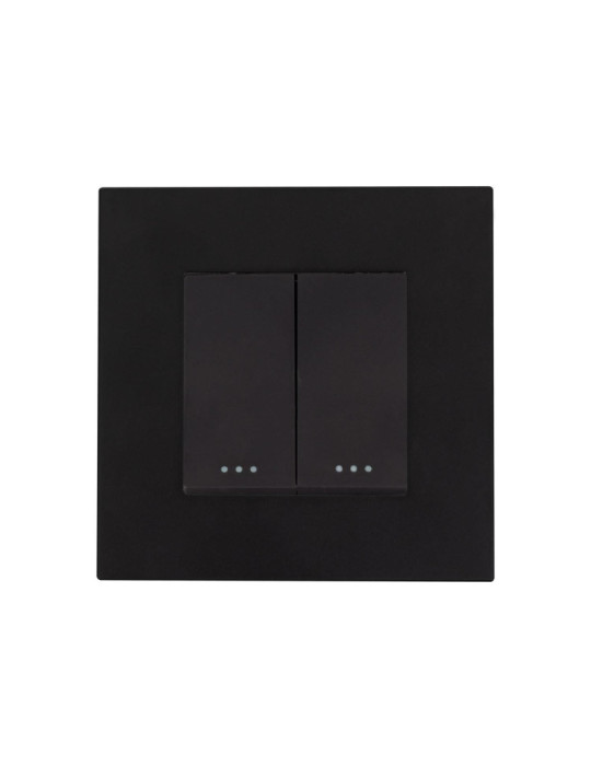 Interrupteur Double Bouton-Poussoir avec Cadre PC Modern