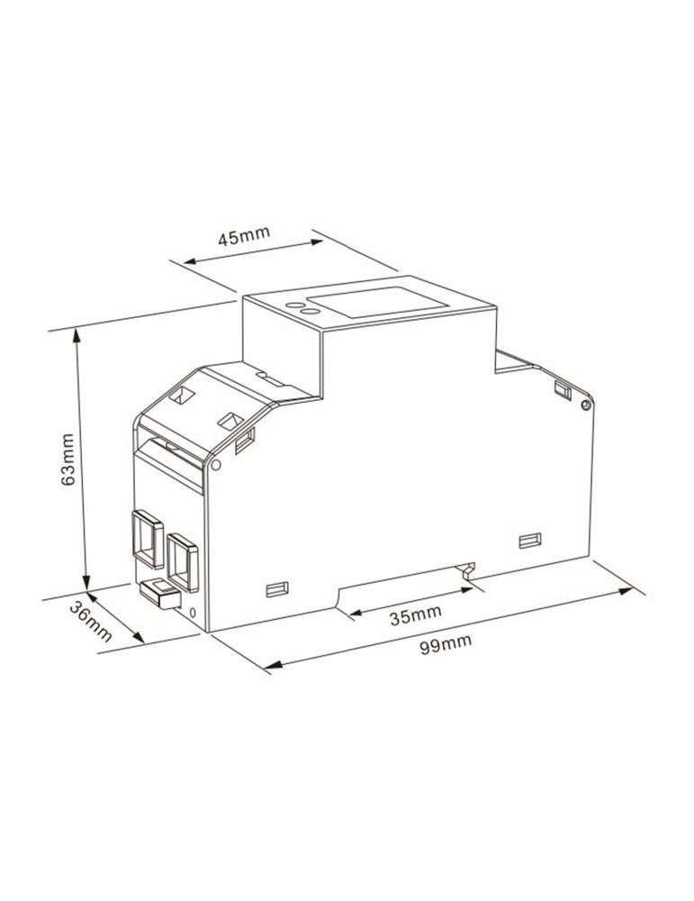 Analizador-contador bidireccional monofásico directo 100A