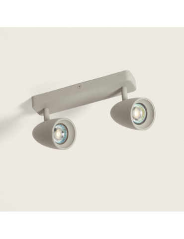 Plafonnier Aluminium Rectangulaire Adrien 2 Spots