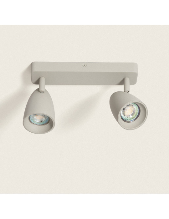 Plafonnier Aluminium Rectangulaire Adrien 2 Spots