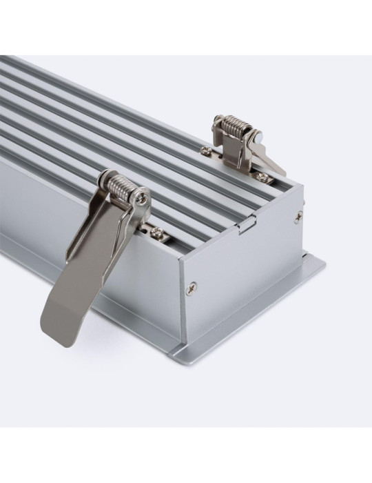 Profilé Aluminium Encastrable 2 m avec Capot Continu pour Rubans LED jusqu'à 45 mm