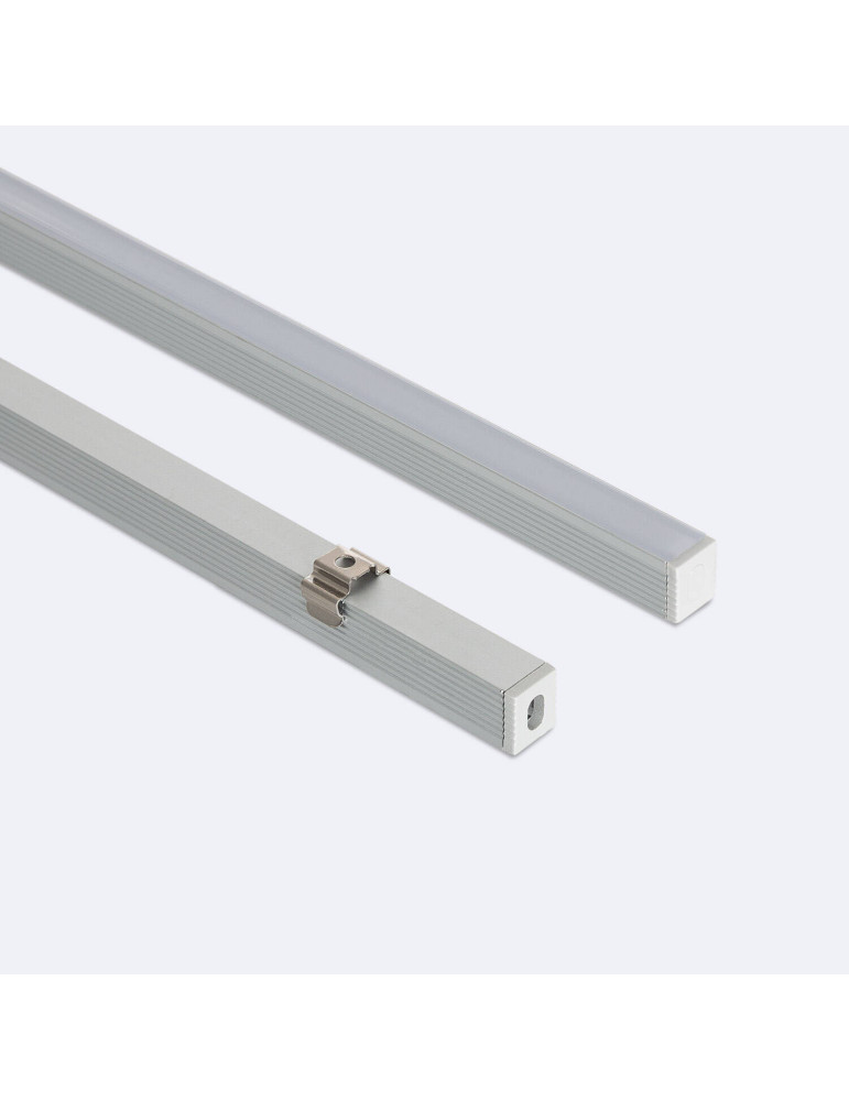 Profilé Aluminium en Saillie Mini avec Capot Continu pour Ruban LED jusqu'à 6 mm