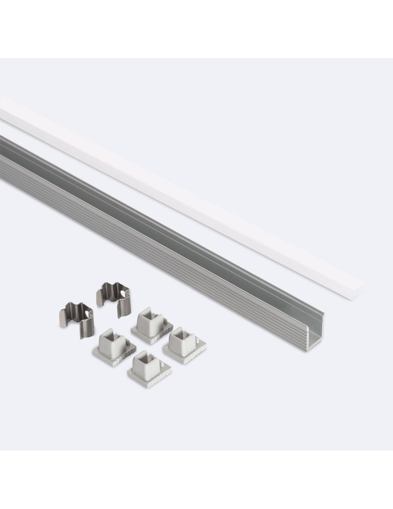 Profilé Aluminium en Saillie Mini avec Capot Continu pour Ruban LED jusqu'à 6 mm
