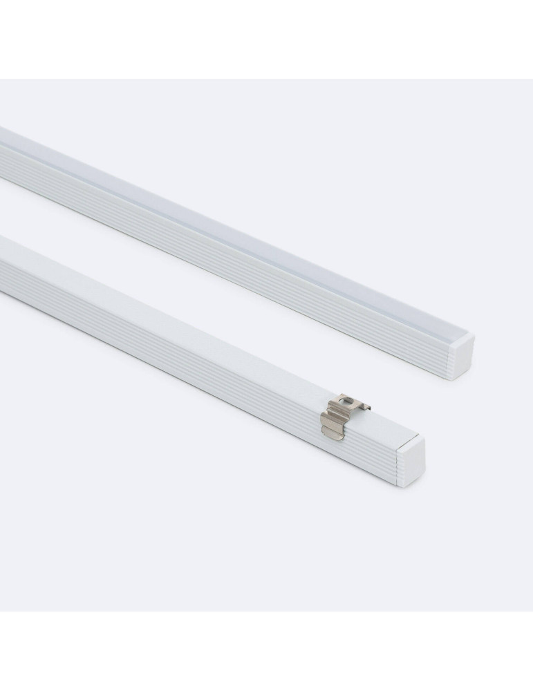 Profilé Aluminium en Saillie Mini avec Capot Continu pour Ruban LED jusqu'à 6 mm