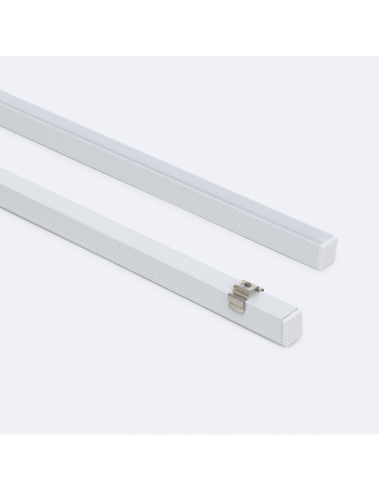 Profilé Aluminium en Saillie Mini avec Capot Continu pour Ruban LED jusqu'à 6 mm