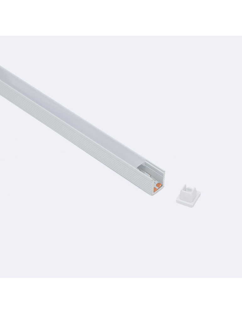 Profilé Aluminium en Saillie Mini avec Capot Continu pour Ruban LED jusqu'à 6 mm