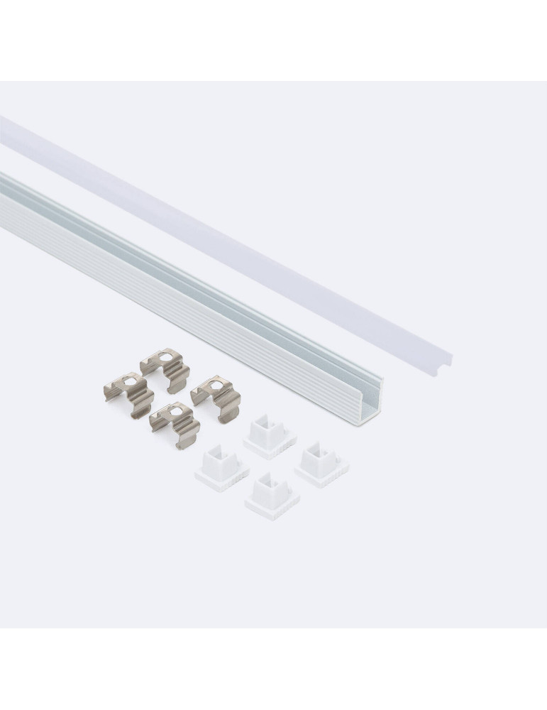 Profilé Aluminium en Saillie Mini avec Capot Continu pour Ruban LED jusqu'à 6 mm