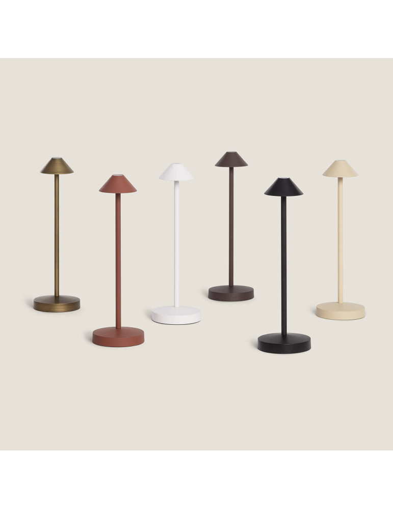 Lampe à Poser LED Portable Extérieure Métal avec Batterie Rechargeable Magatzi