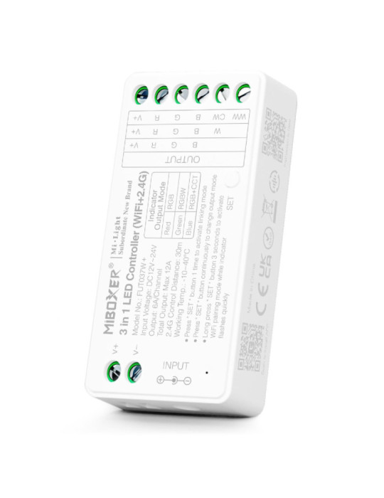 Contrôleur Variateur LED RGB 12/24V DC MiBoxer FUT037W+