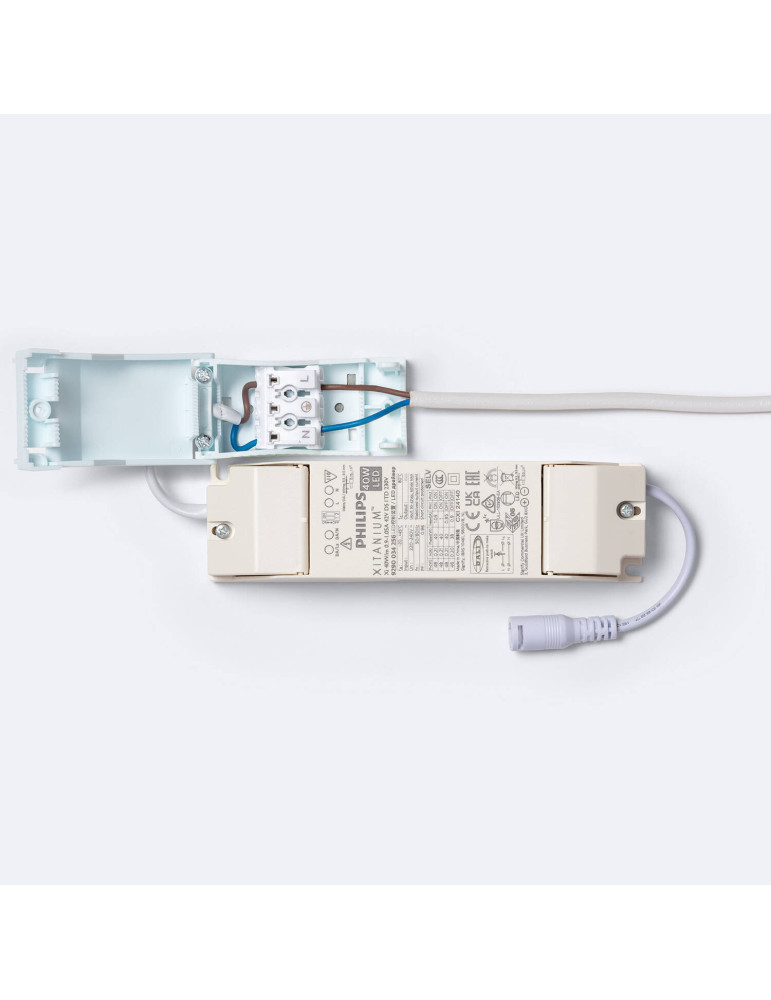 Panneau LED 120x30 cm 40W 4000 lm Dimmable PHILIPS Xitanium avec Boîte de Connexion Rapide et Câble de Sécurité