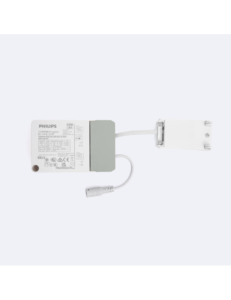 Panneau LED 120x30 cm 40W 4000 lm Dimmable PHILIPS Xitanium avec Boîte de Connexion Rapide et Câble de Sécurité