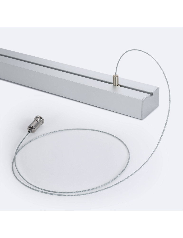 Profilé Aluminium Grande Taille Suspendu avec Capot Continu Pour Ruban de LED jusqu'à 45 mm