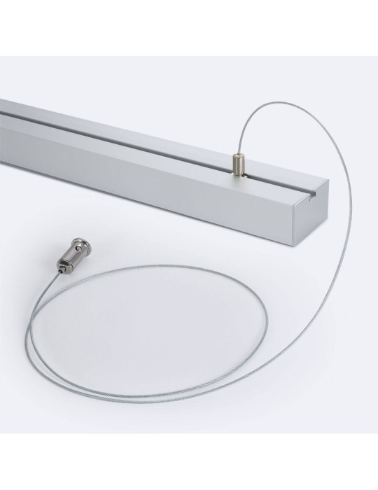 Profilé Aluminium Grande Taille Suspendu avec Capot Continu Pour Ruban de LED jusqu'à 45 mm