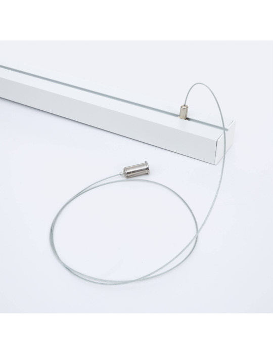 Profilé Aluminium Grande Taille Suspendu avec Capot Continu Pour Ruban de LED jusqu'à 45 mm