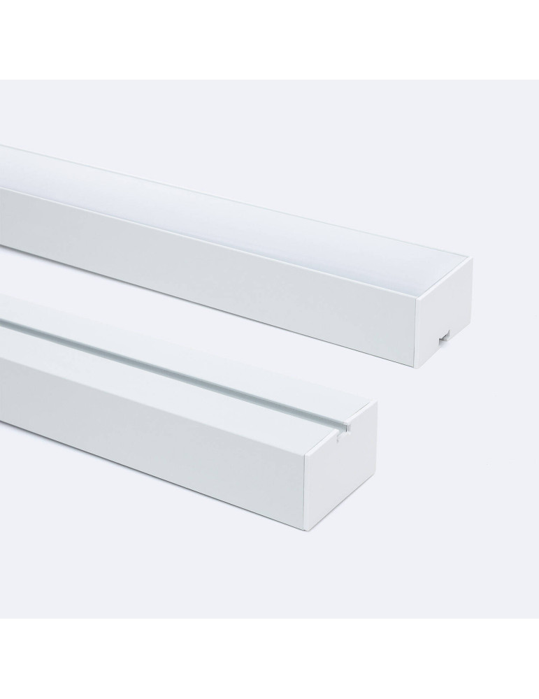 Profilé Aluminium Grande Taille Suspendu avec Capot Continu Pour Ruban de LED jusqu'à 45 mm