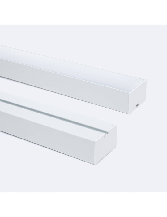 Profilé Aluminium Grande Taille Suspendu avec Capot Continu Pour Ruban de LED jusqu'à 45 mm