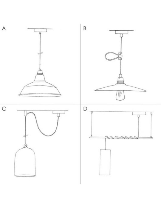 Suspension Creative-Cables Modèle Mini Campana XS