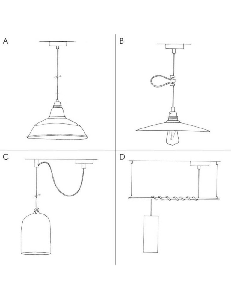 Suspension Creative-Cables Modèle Mini Campana XS