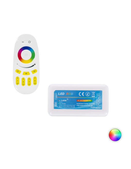 Contrôleur RGB 12/24V DC avec Télécommande RF 4 Zones Contrôleur RGB 12/24V DC avec Télécommande RF 4 Zones