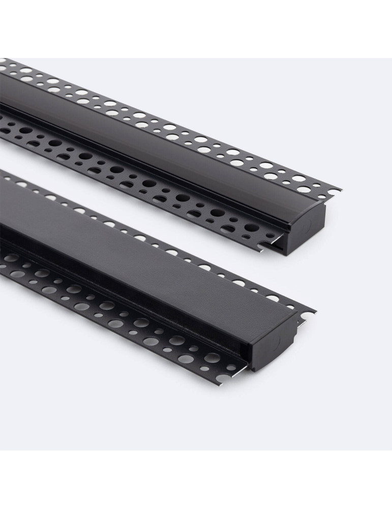 Profilé Aluminium pour Plâtre/Placo avec Capot Continu pour Double Ruban LED jusqu'à 20 mm