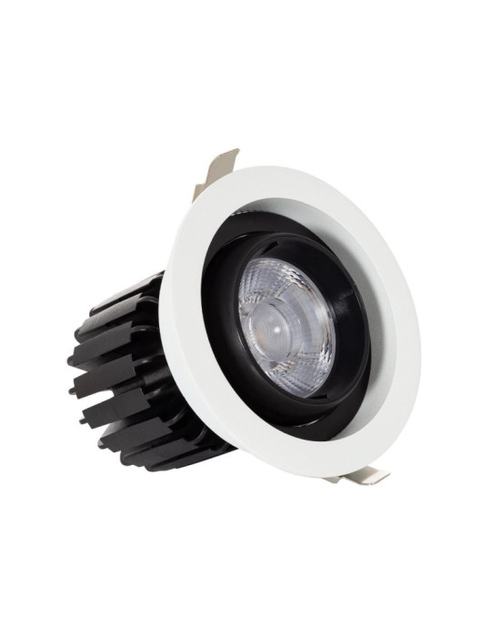 Spot LED Downlight COB Rond Orientable 360º (UGR19) High Lumen Expert Color No Flicker CRI90 18W Coupe Ø 115mm