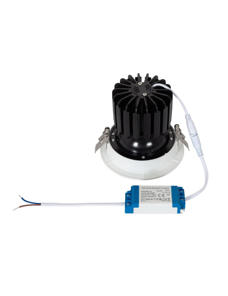 Spot LED Downlight COB Rond Orientable 360º (UGR19) High Lumen Expert Color No Flicker CRI90 18W Coupe Ø 115mm