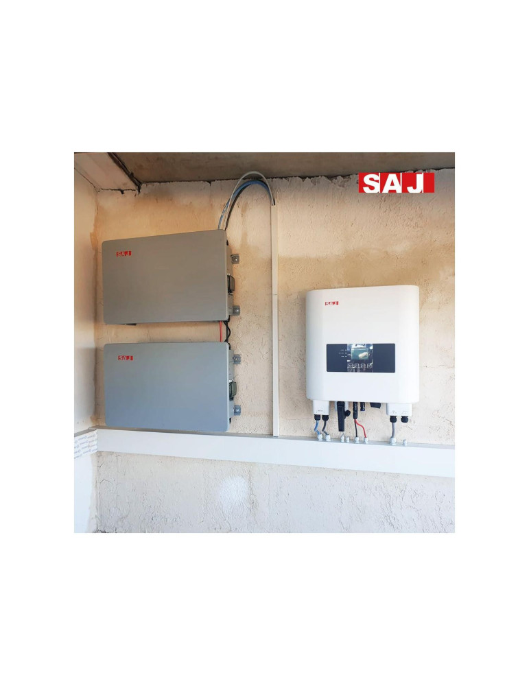 Onduleur Solaire Hybride Monophasé SAJ H1 Chargeur de Batteries PYLONTECH avec Injection au Réseau Électrique 3.6-6 kW