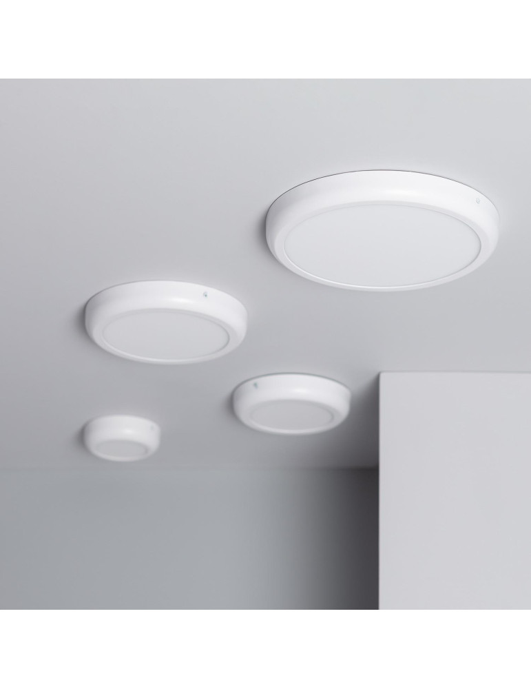 Plafonnier LED Rond 12W Métal Design White Ø180mm