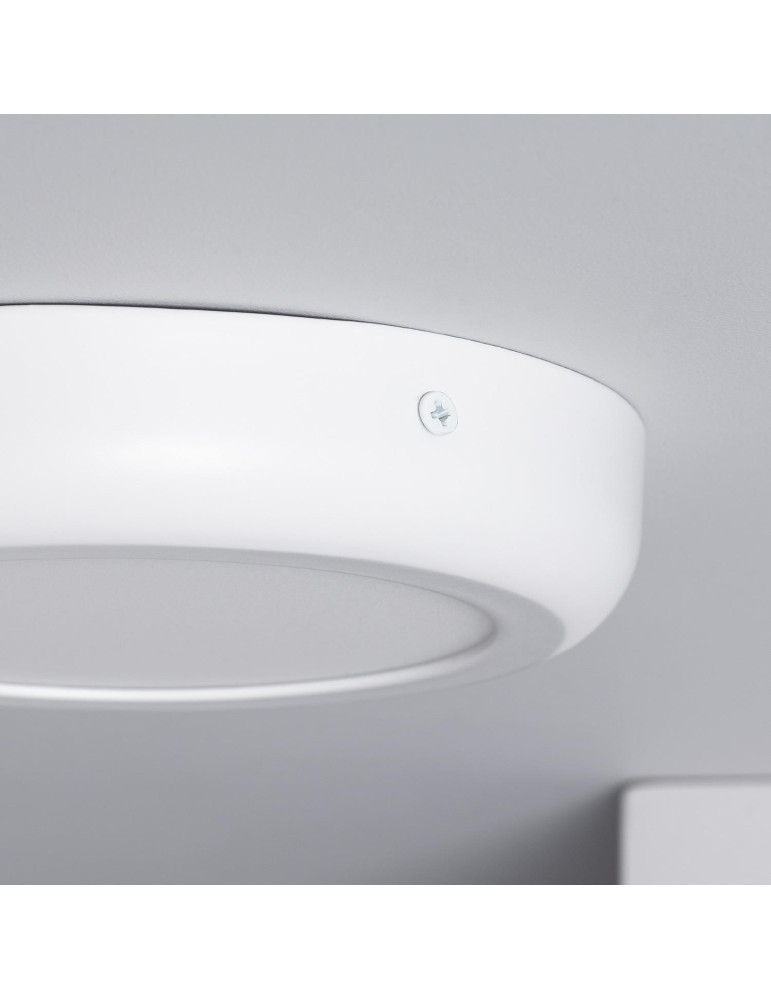 Plafonnier LED Rond 12W Métal Design White Ø180mm