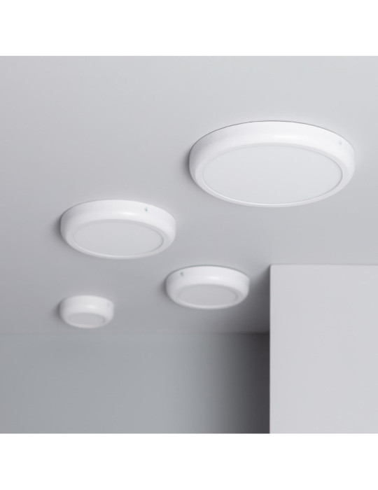 Plafonnier LED Rond 12W Métal Design White Ø180mm