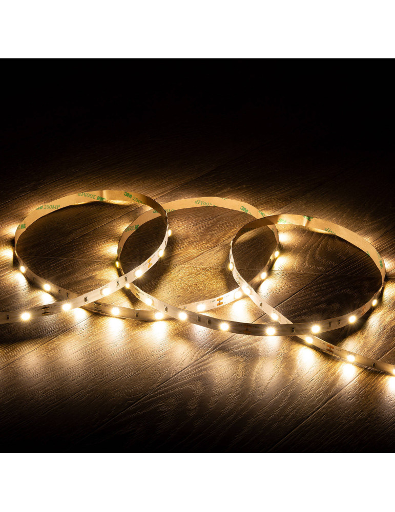 Ruban LED 12V DC 30LED/m 5m IP20 Largeur 10mm Coupe tous les 10cm