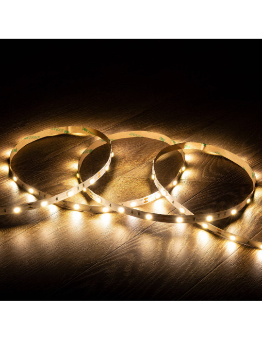 Ruban LED 12V DC 30LED/m 5m IP20 Largeur 10mm Coupe tous les 10cm