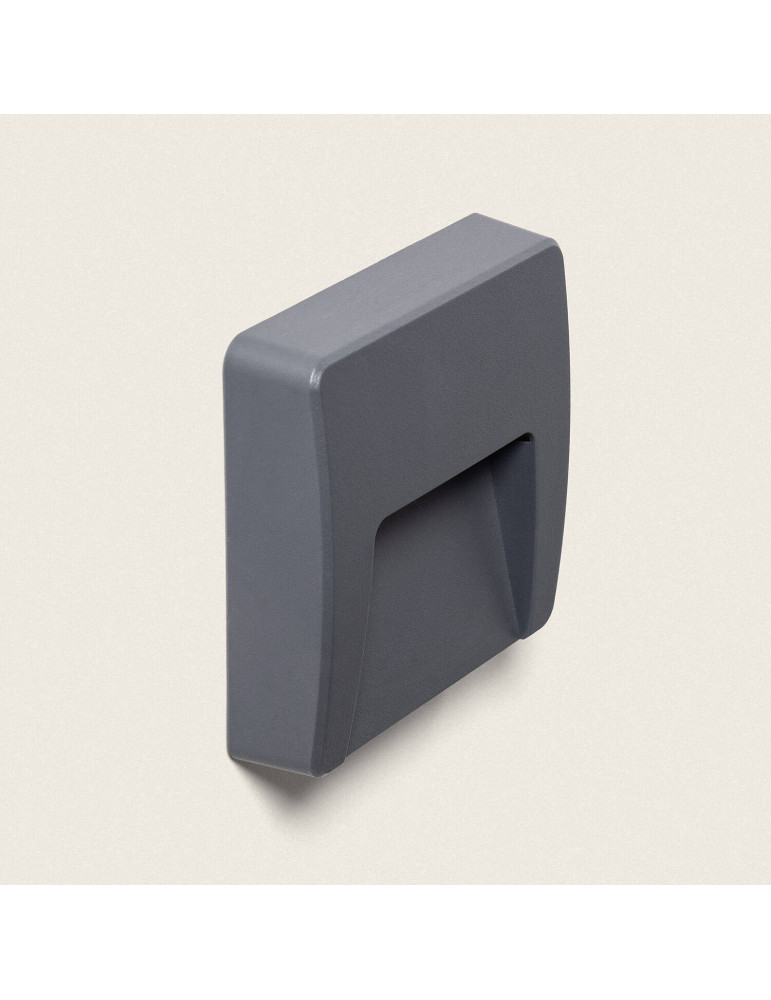 Balise LED Extérieure 3W En Saillie au Mur Carrée Dag Anthracite