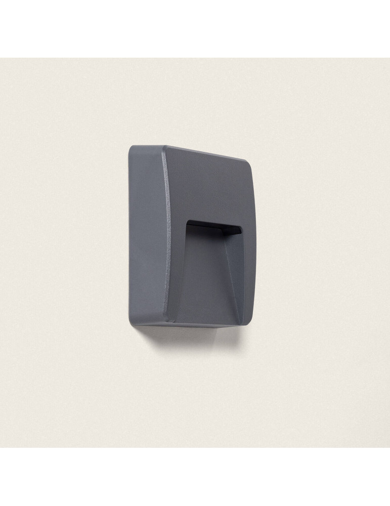 Balise LED Extérieure 3W En Saillie au Mur Carrée Dag Anthracite