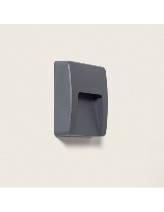 Balise LED Extérieure 3W En Saillie au Mur Carrée Dag Anthracite