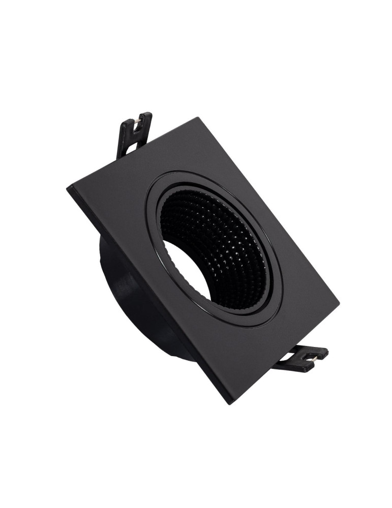 Collerette Downlight Carrée Orientable pour Ampoule LED GU10/GU5.3 Coupe Ø 80mm Collerette Downlight Carrée Orientable pour Ampoule LED GU10/GU5.3 Coupe Ø 80mm