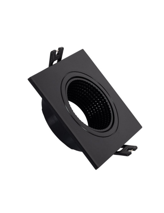 Collerette Downlight Carrée Orientable pour Ampoule LED GU10/GU5.3 Coupe Ø 80mm Collerette Downlight Carrée Orientable pour Ampoule LED GU10/GU5.3 Coupe Ø 80mm