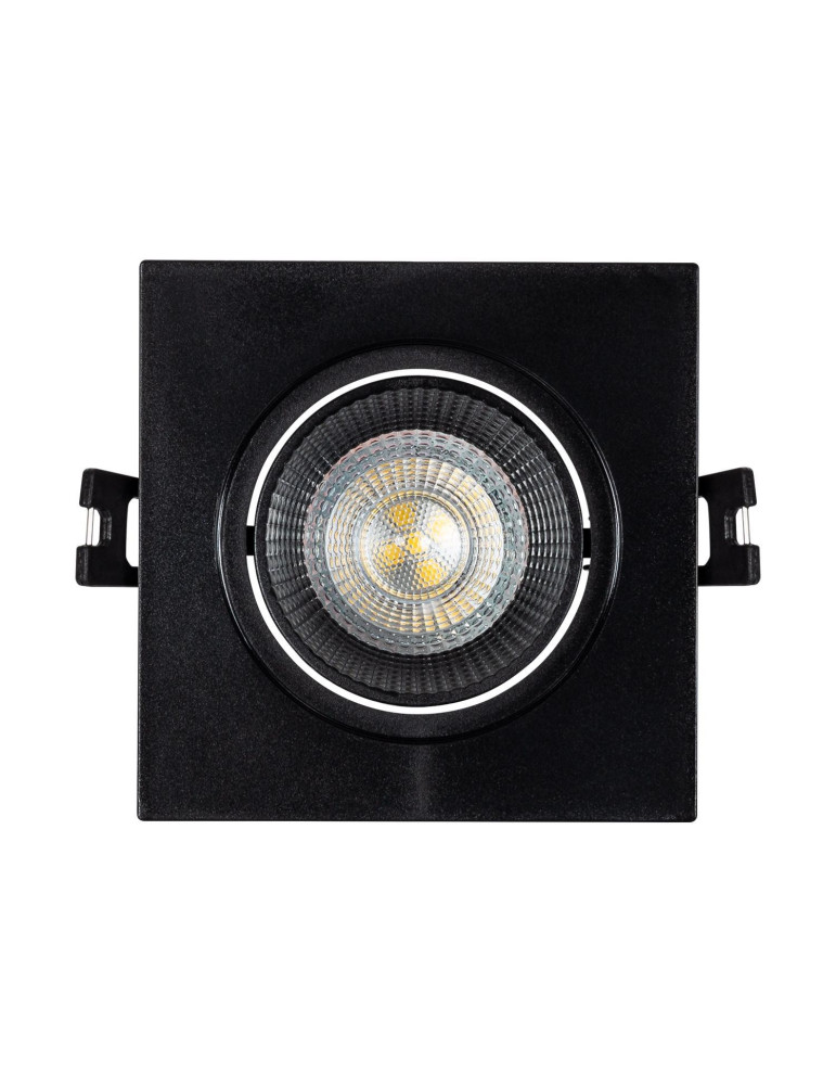 Collerette Downlight Carrée Orientable pour Ampoule LED GU10/GU5.3 Coupe Ø 80mm