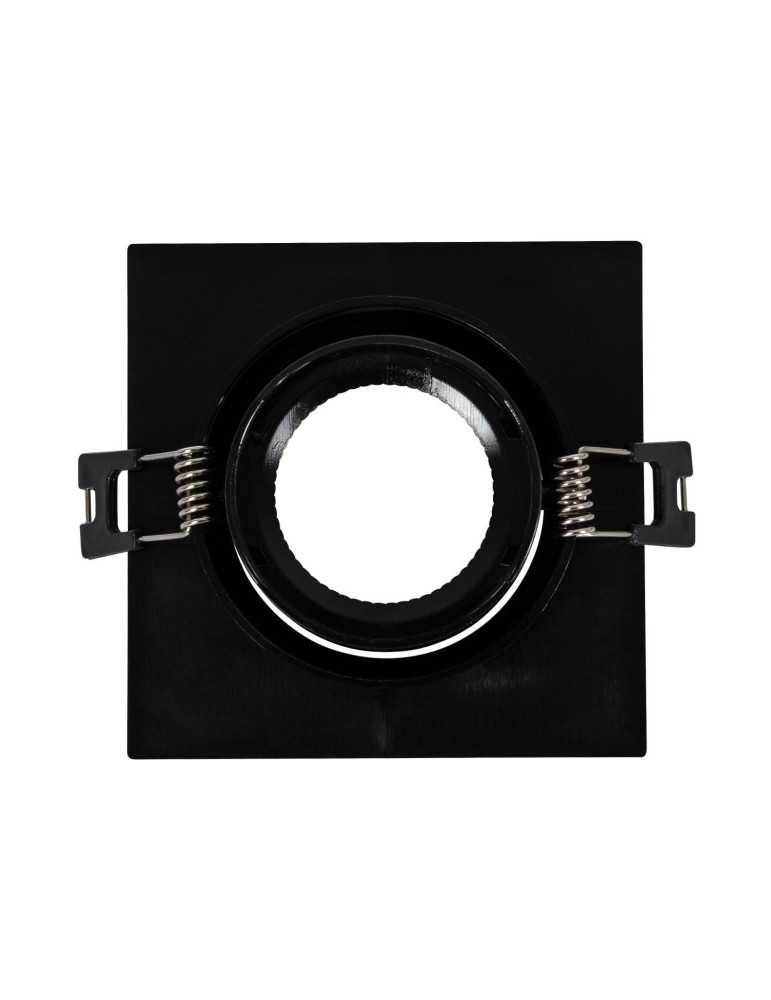 Collerette Downlight Carrée Orientable pour Ampoule LED GU10/GU5.3 Coupe Ø 80mm