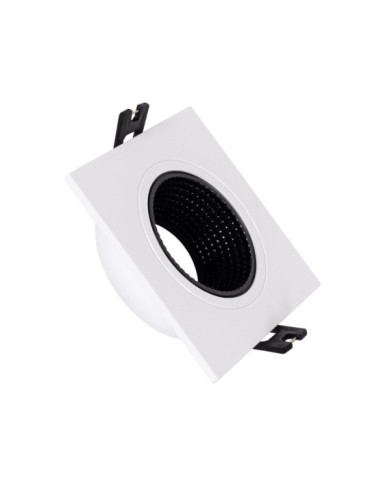 Collerette Downlight Carrée Orientable pour Ampoule LED GU10/GU5.3 Coupe Ø 80mm