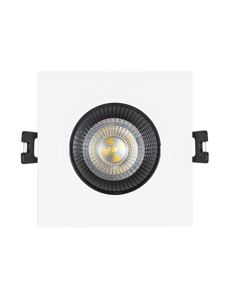 Collerette Downlight Carrée Orientable pour Ampoule LED GU10/GU5.3 Coupe Ø 80mm