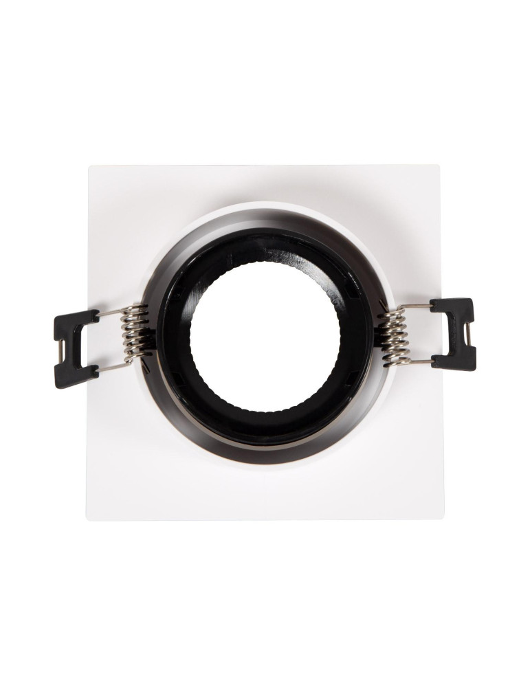 Collerette Downlight Carrée Orientable pour Ampoule LED GU10/GU5.3 Coupe Ø 80mm