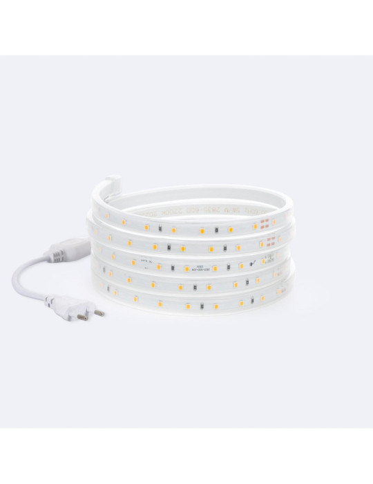 Ruban LED 220V SMD2835 60LED/m Rose IP65 Largeur 12mm Coupe tous les 100cm