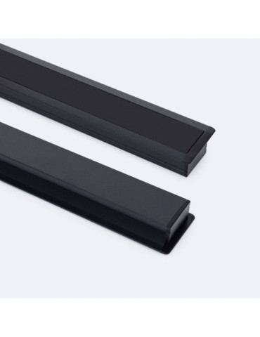 Profilé Aluminium Encastré Profilé Bas avec Capot Continu pour Ruban LED jusqu'à 25 mm
