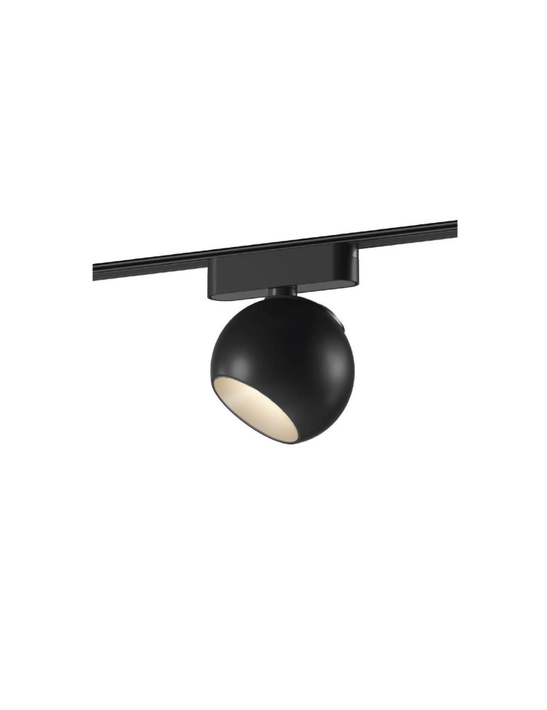 Spot LED sur Rail Magnétique 25mm Extra-Plat 12W Concave 48V Ø100 mm Noir
