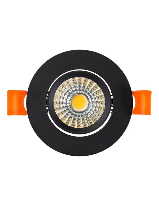 Spot Downlight LED 5W Rond COB CRI90 Coupe Ø 55 mm Noir