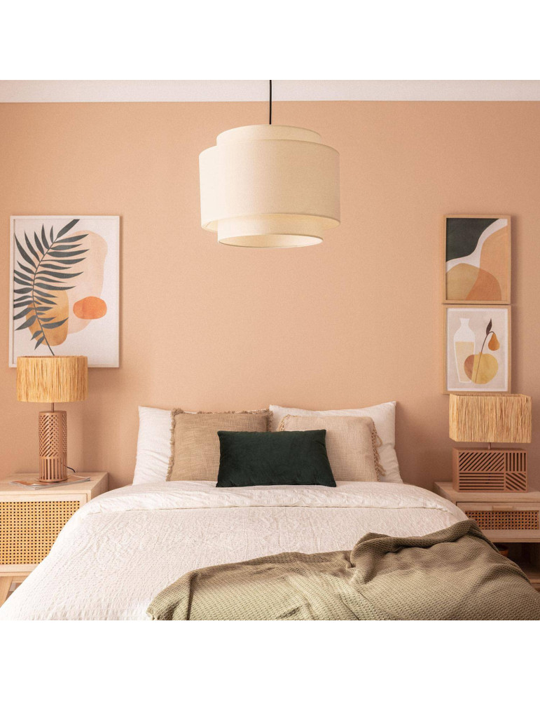 Suspension Métal et Tissu Arija