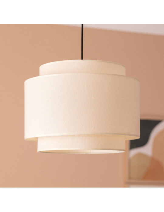 Suspension Métal et Tissu Arija