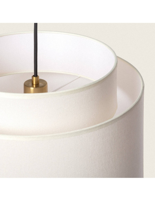 Suspension Métal et Tissu Arija