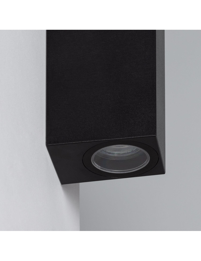 Applique Murale Extérieure Miseno Éclairage Double Face Noire